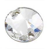 Preciosa 14mm-es Mc Rivoli 2H kerek varrható kristály - CRYSTAL (001)